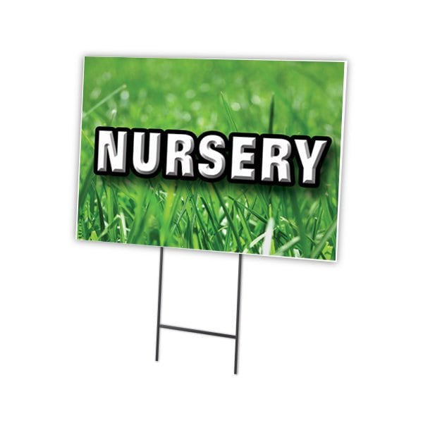 Signmission Nursery Yard Sign & Stake outdoor plastic coroplast window, C-1824 Nursery C-1824 Nursery - main